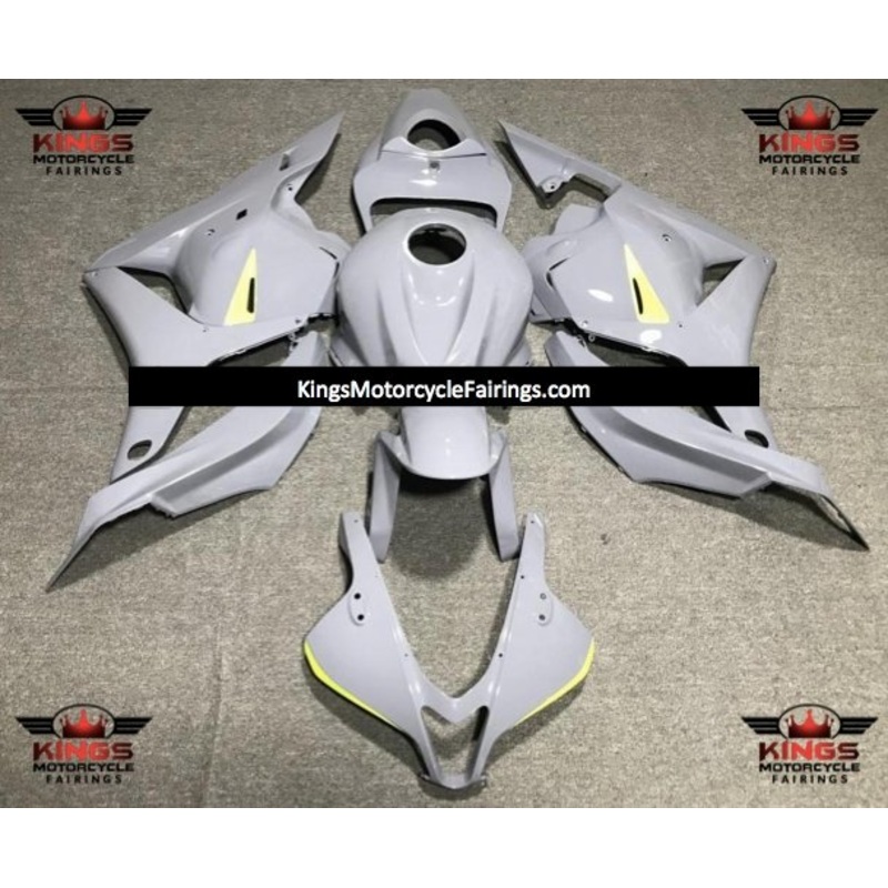 Honda CBR600RR (2009-2012) Light Gray & Yellow Fairings No Seat Cowl No Bolt Kit No Tank
