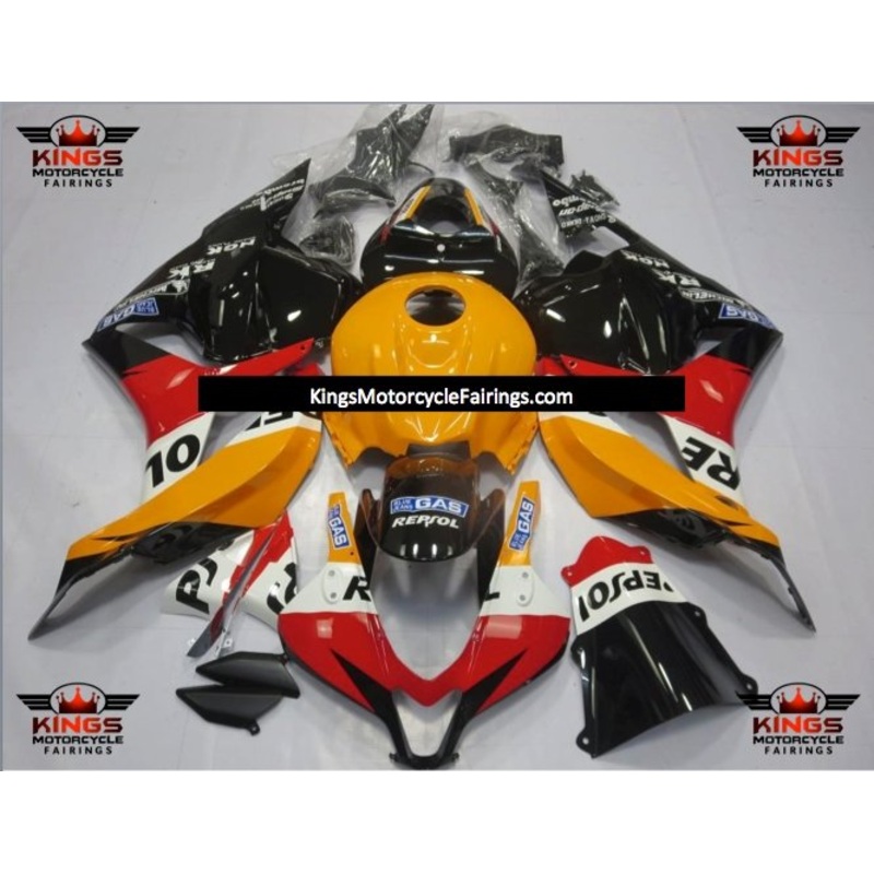 Honda CBR600RR (2009-2012) Light Orange Repsol Fairings No Seat Cowl No Bolt Kit No Tank