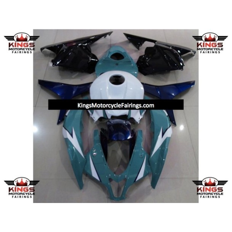 Honda CBR600RR (2009-2012) Turquoise Blue, White, Dark Blue & Black Fairings No Seat Cowl No Bolt Kit No Tank