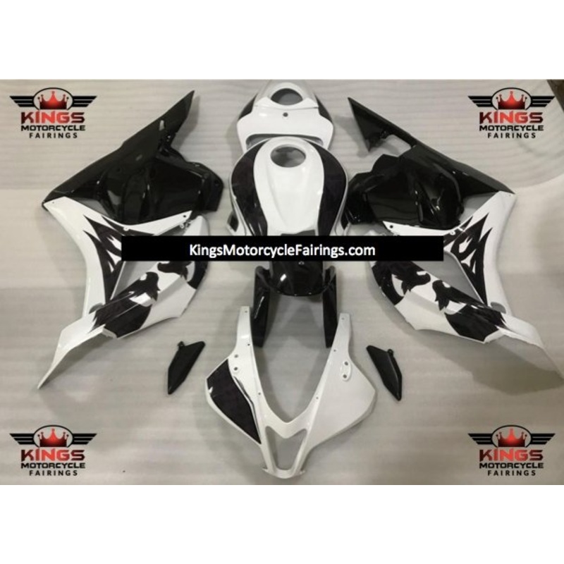 Honda CBR600RR (2009-2012) White & Black Falcon Fairings No Seat Cowl No Bolt Kit No Tank