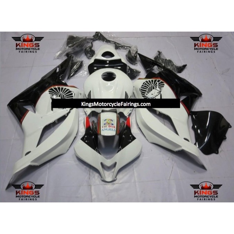 Honda CBR600RR (2009-2012) White & Black Lion Fairings No Seat Cowl No Bolt Kit No Tank
