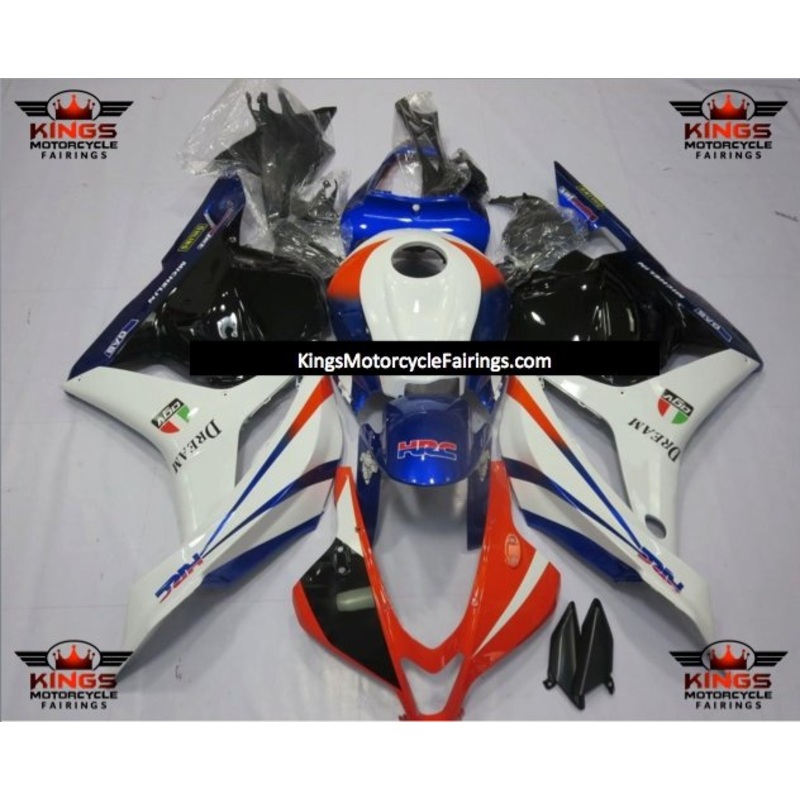Honda CBR600RR (2009-2012)  White, Red & Blue HRC Dream Fairings No Seat Cowl No Bolt Kit No Tank