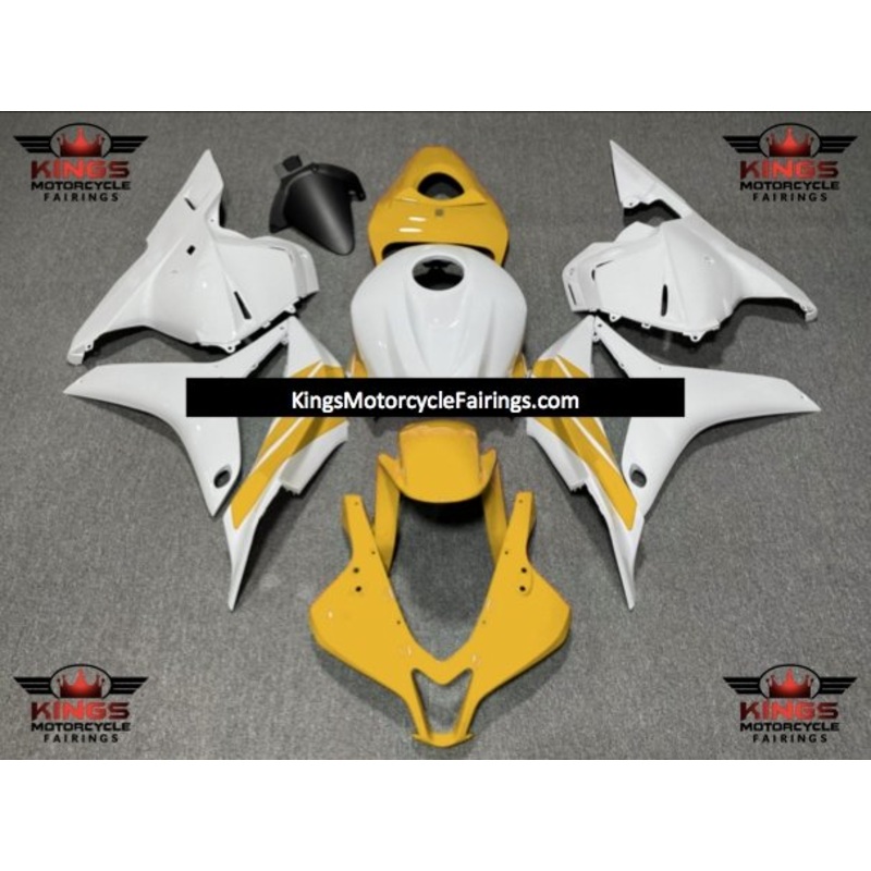 Honda CBR600RR (2009-2012) Yellow & White Fairings No Seat Cowl No Bolt Kit No Tank