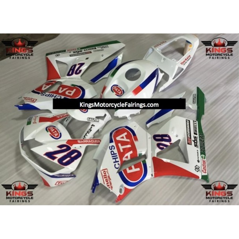 Honda CBR600RR (2013-2023) White, Red, Blue, Green PATA 28 Fairings No Seat Cowl No Bolt Kit No Tank