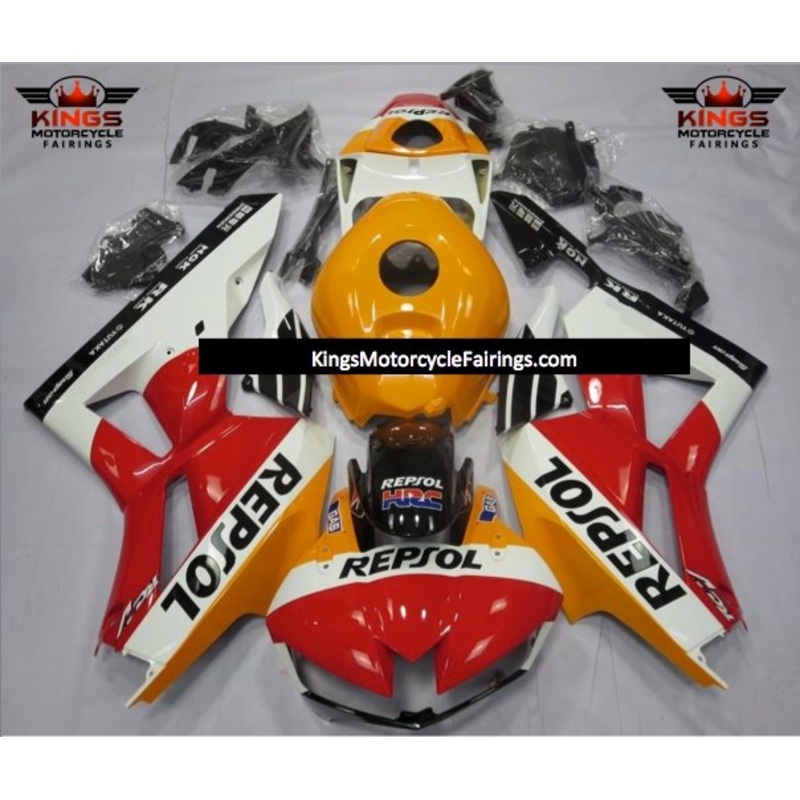 Honda CBR600RR (2013-2023) White Repsol RCV Fairings No Seat Cowl No Bolt Kit No Tank