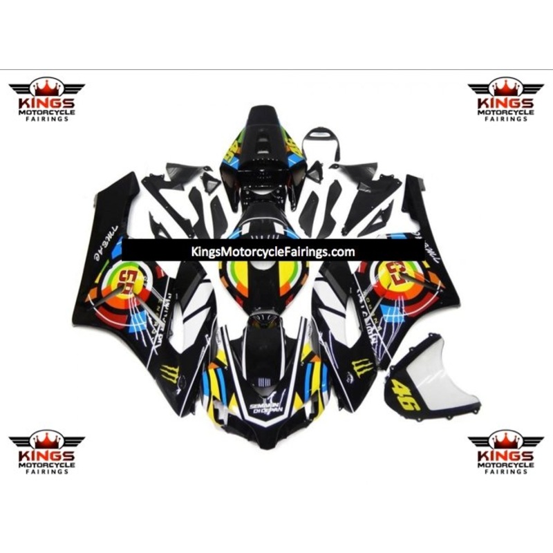 Honda CBR1000RR (2004-2005) Black Multicolored Fairings No Seat Cowl No Bolt Kit No Tank