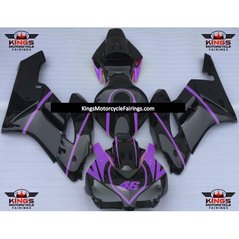 Honda CBR1000RR (2004-2005) Black & Purple Stripe Fairings No Seat Cowl No Bolt Kit No Tank