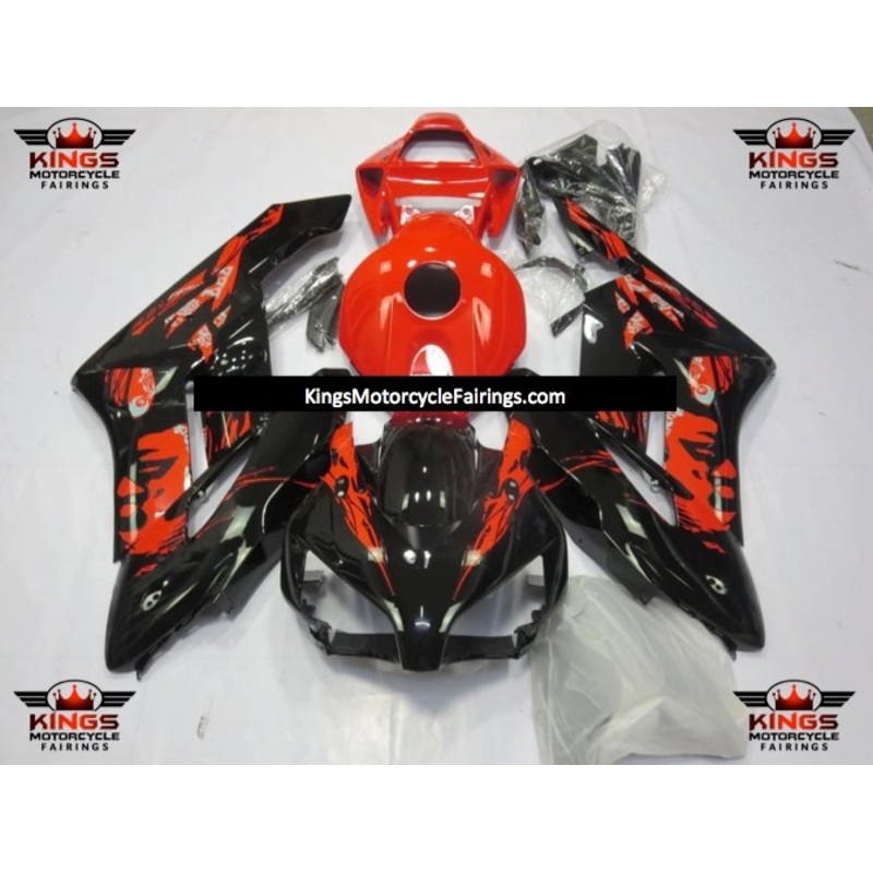 Honda CBR1000RR (2004-2005) Black & Red Leyla Fairings No Seat Cowl No Bolt Kit No Tank