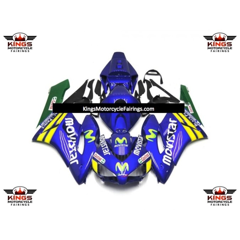 Honda CBR1000RR (2004-2005) Blue Movistar Fairings No Seat Cowl No Bolt Kit No Tank