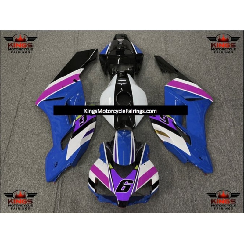 Honda CBR1000RR (2004-2005) Blue, White, Purple, Pink & Black #6 Fairings No Seat Cowl No Bolt Kit No Tank