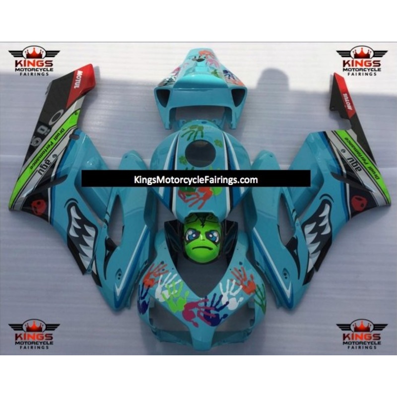 Honda CBR1000RR (2004-2005) Light Blue Shark Fairings No Seat Cowl No Bolt Kit No Tank