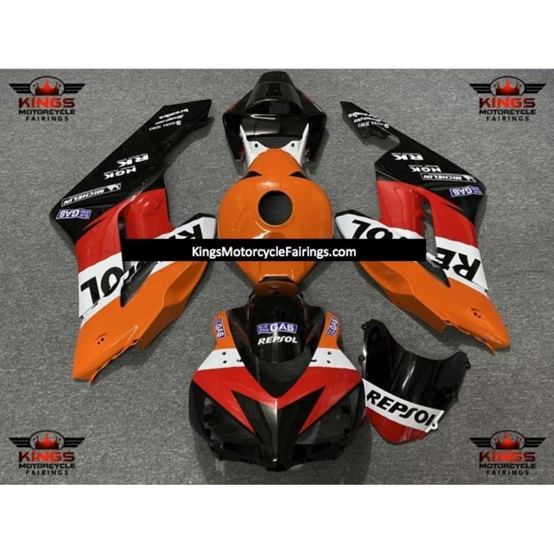 Honda CBR1000RR (2004-2005) Orange, Black, Red & White Classic Repsol Fairings No Seat Cowl No Bolt Kit No Tank
