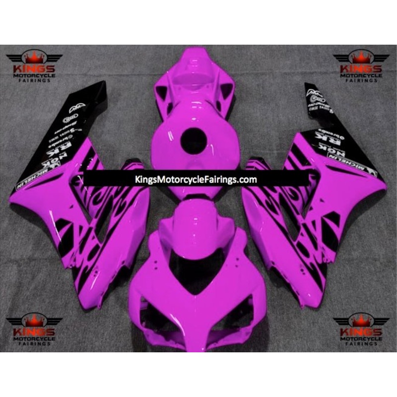 Honda CBR1000RR (2004-2005) Pink & Black Tribal Fairings No Seat Cowl No Bolt Kit No Tank