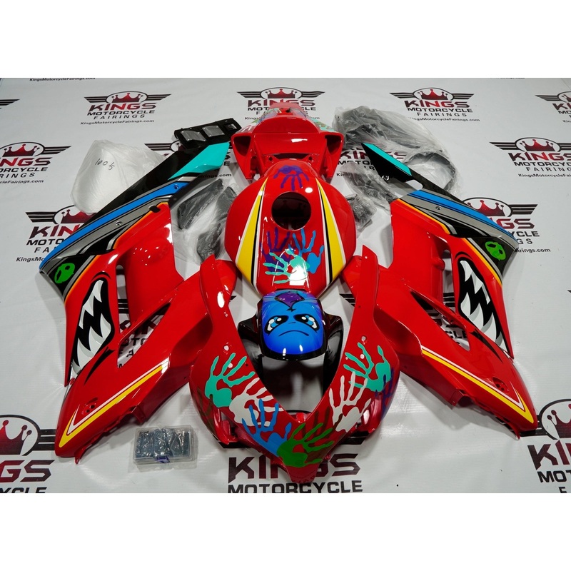 Honda CBR1000RR (2004-2005) Red Shark Fairings No Seat Cowl No Bolt Kit No Tank