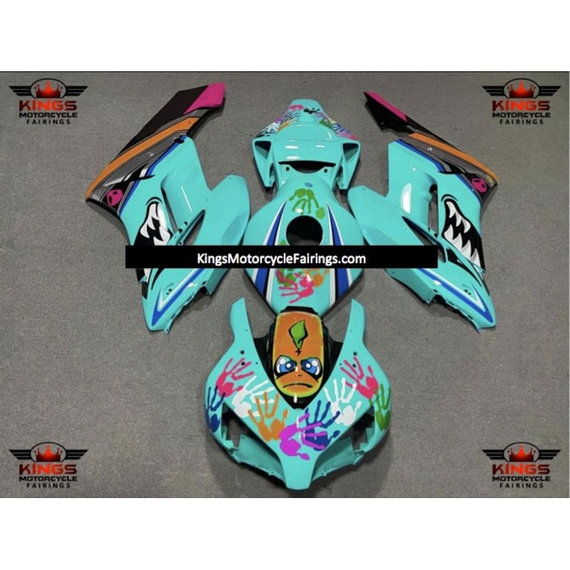 Honda CBR1000RR (2004-2005) Turquoise Blue Shark Fairings No Seat Cowl No Bolt Kit No Tank
