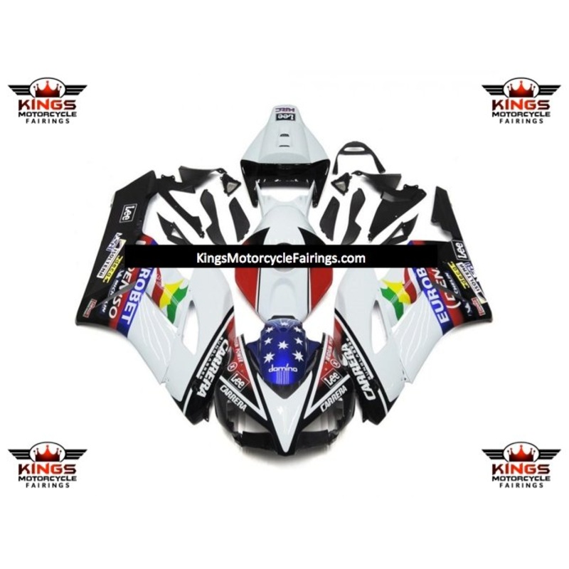 Honda CBR1000RR (2004-2005) White & Black Carrera Fairings No Seat Cowl No Bolt Kit No Tank
