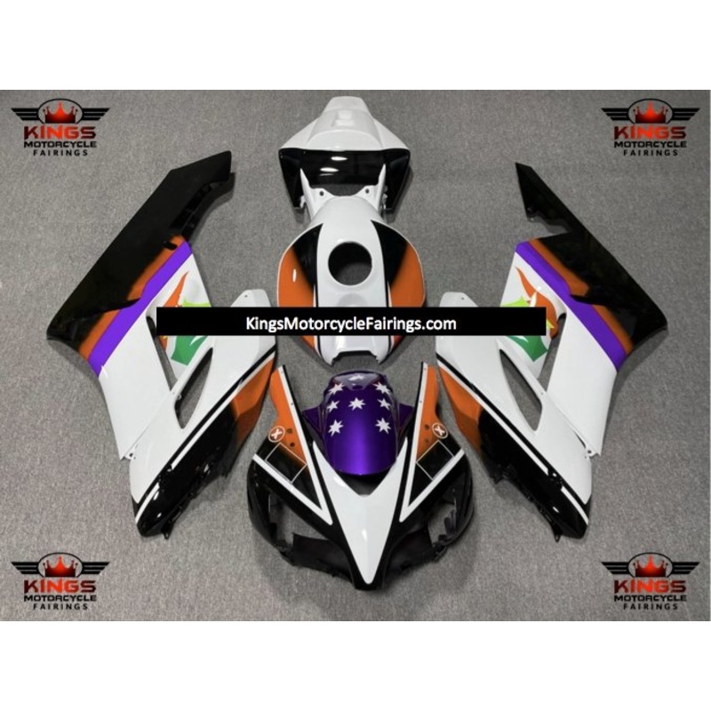 Honda CBR1000RR (2004-2005) White, Black, Orange, Green & Blue Fairings No Seat Cowl No Bolt Kit No Tank