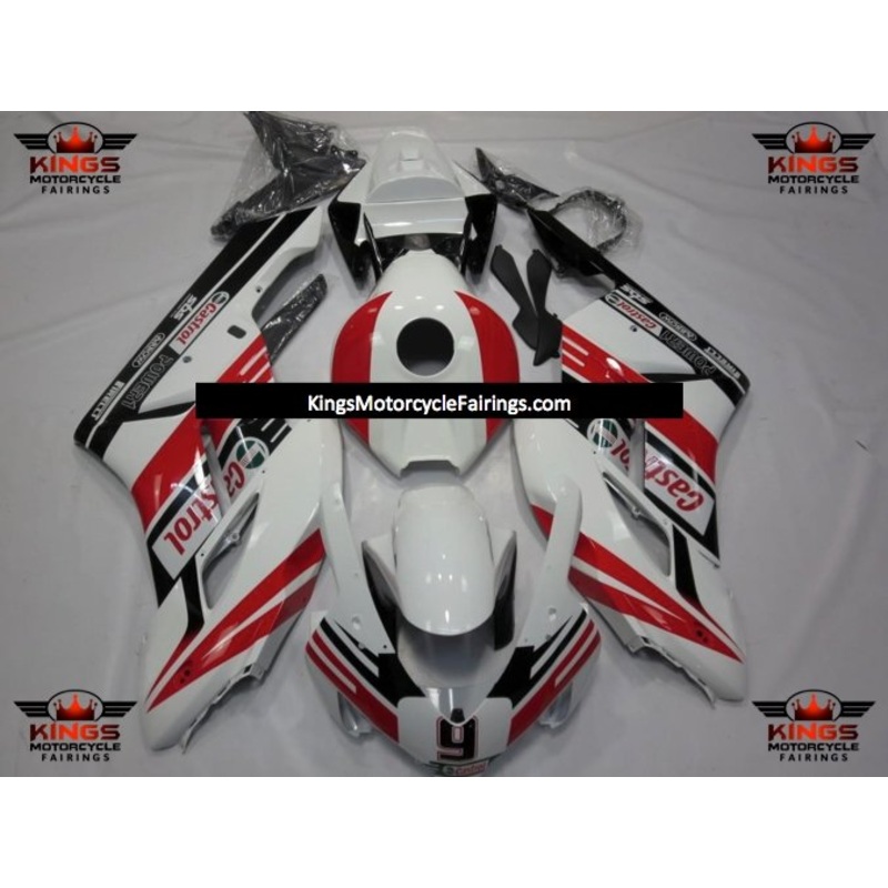 Honda CBR1000RR (2004-2005) White, Red & Green Castrol Fairings No Seat Cowl No Bolt Kit No Tank