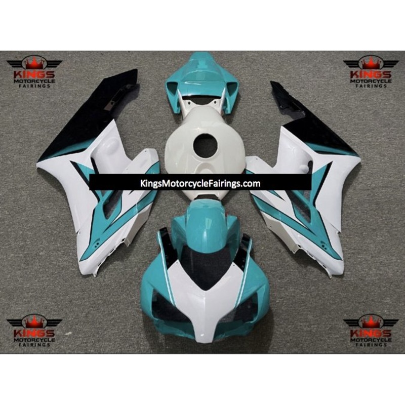 Honda CBR1000RR (2004-2005) White, Turquoise Blue & Black Fairings No Seat Cowl No Bolt Kit No Tank