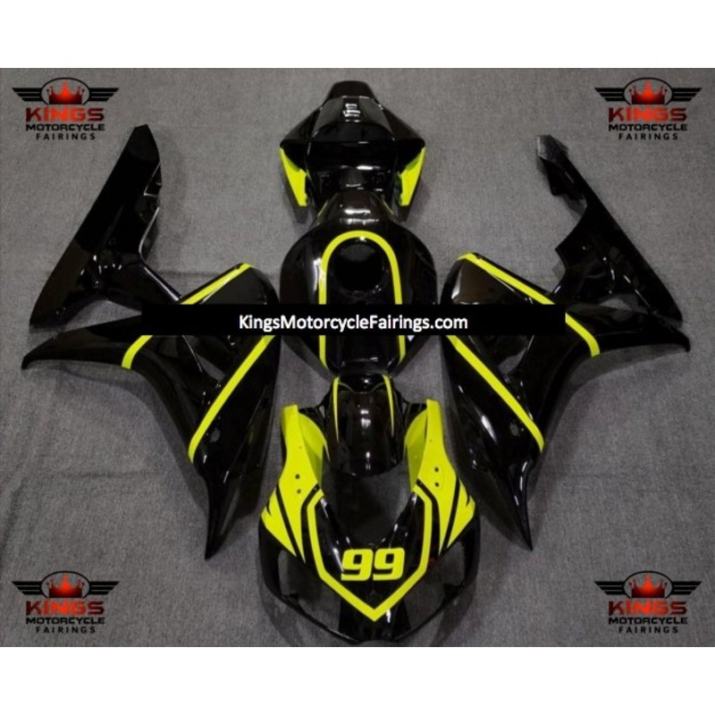 Honda CBR1000RR (2006-2007) Black & Neon Yellow 99 Fairings No Seat Cowl No Bolt Kit No Tank