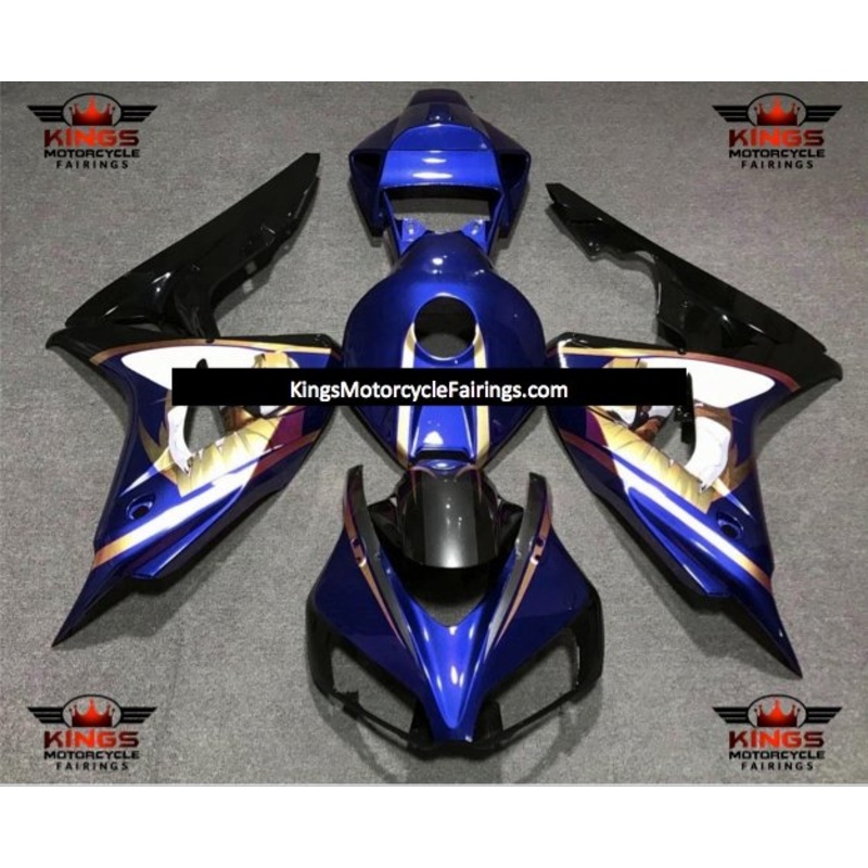 Honda CBR1000RR (2006-2007) Blue, Gold & Black Anime Fairings No Seat Cowl No Bolt Kit No Tank