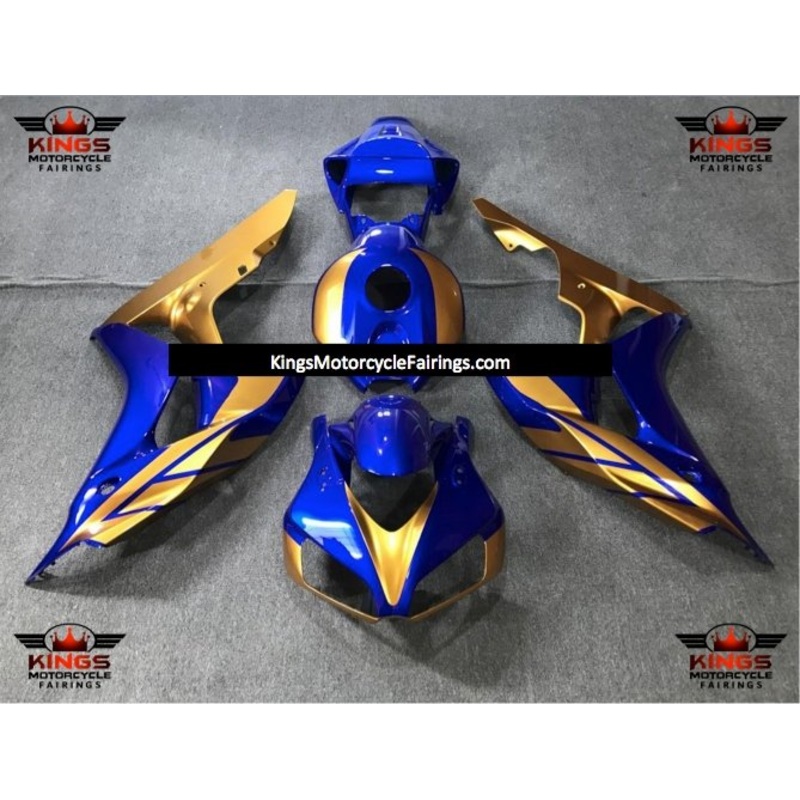 Honda CBR1000RR (2006-2007) Gold & Blue Fairings No Seat Cowl No Bolt Kit No Tank