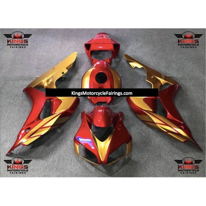 Honda CBR1000RR (2006-2007) Gold & Red Fairings No Seat Cowl No Bolt Kit No Tank