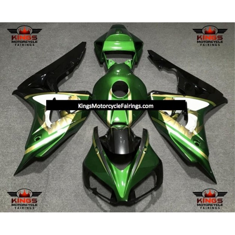 Honda CBR1000RR (2006-2007) Green, Gold & Black Anime Fairings No Seat Cowl No Bolt Kit No Tank