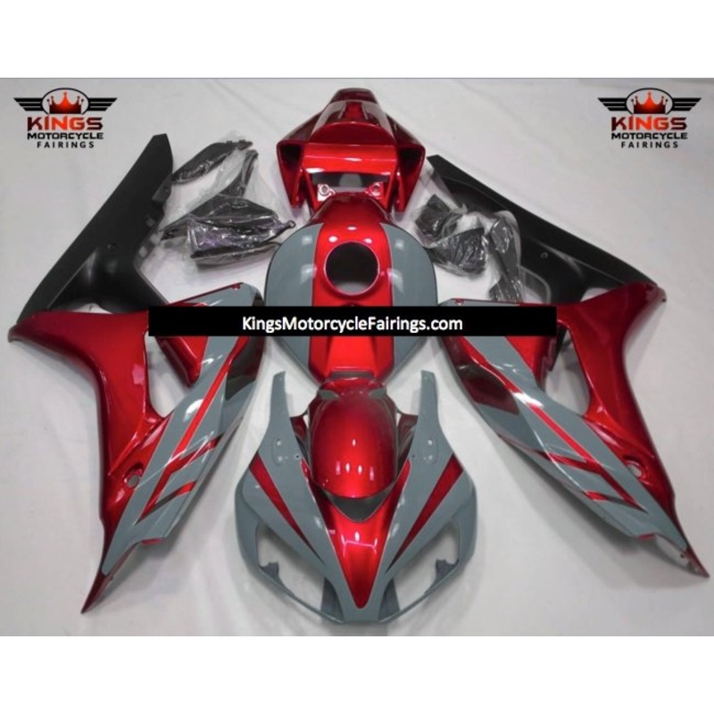 Honda CBR1000RR (2006-2007) Nardo Gray, Red & Matte Black Fairings No Seat Cowl No Bolt Kit No Tank