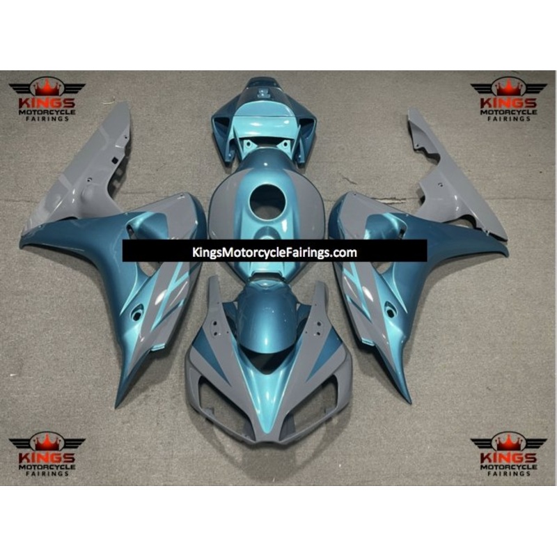 Honda CBR1000RR (2006-2007) Nardo Grey & Light Blue Fairings No Seat Cowl No Bolt Kit No Tank