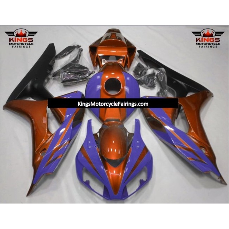Honda CBR1000RR (2006-2007) Orange, Purple & Matte Black Fairings No Seat Cowl No Bolt Kit No Tank
