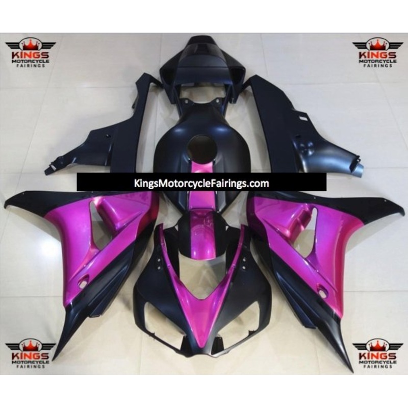 Honda CBR1000RR (2006-2007) Pink & Matte Black Fairings No Seat Cowl No Bolt Kit No Tank