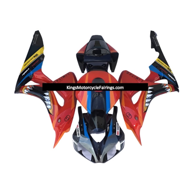 Honda CBR1000RR (2006-2007) Red Jaws Fairings No Seat Cowl No Bolt Kit No Tank