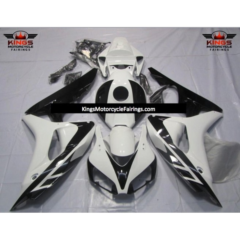 Honda CBR1000RR (2006-2007) White & Black OEM Style Fairings No Seat Cowl No Bolt Kit No Tank
