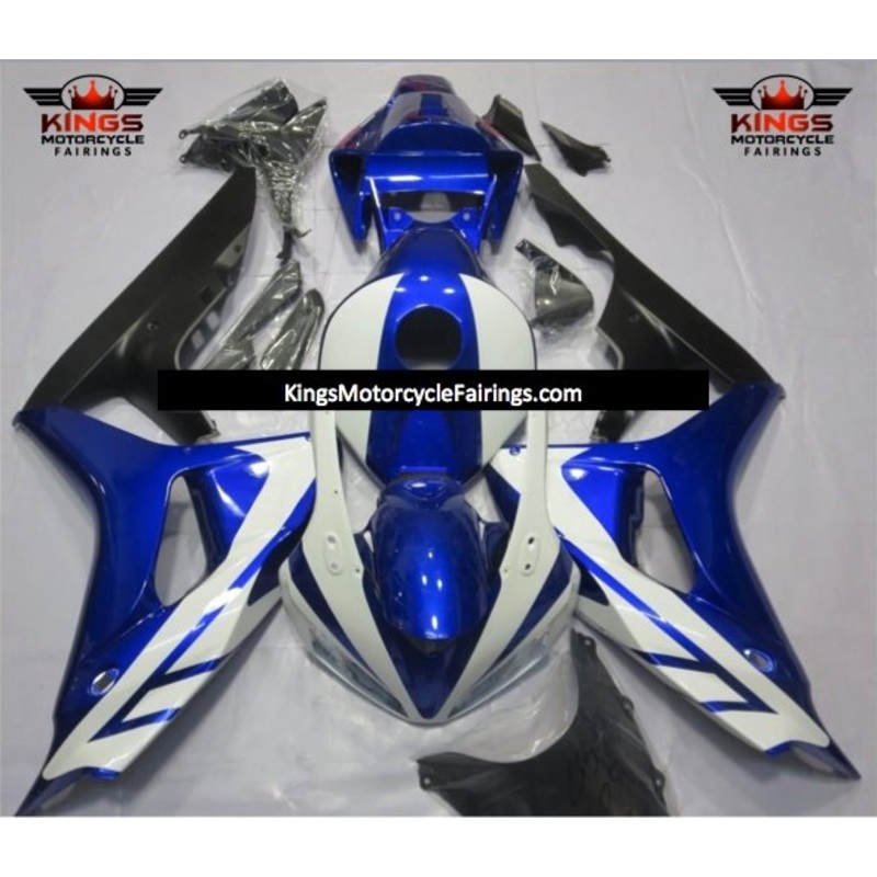 Honda CBR1000RR (2006-2007) White, Blue & Matte Black Fairings No Seat Cowl No Bolt Kit No Tank