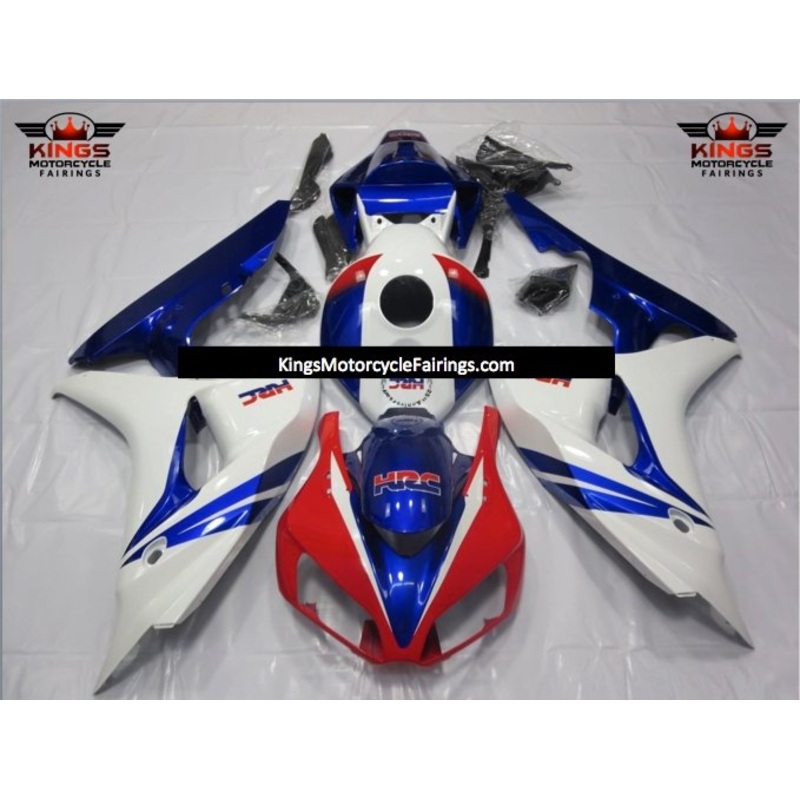 Honda CBR1000RR (2006-2007) White, Blue & Red HRC Fairings No Seat Cowl No Bolt Kit No Tank