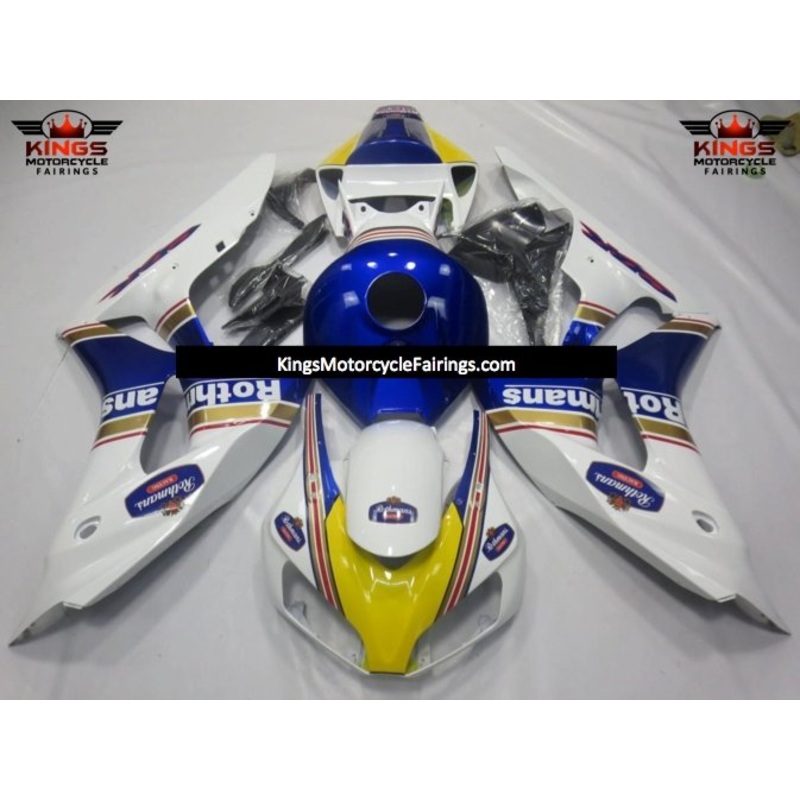 Honda CBR1000RR (2006-2007) White, Blue & Yellow Rothmans Fairings No Seat Cowl No Bolt Kit No Tank