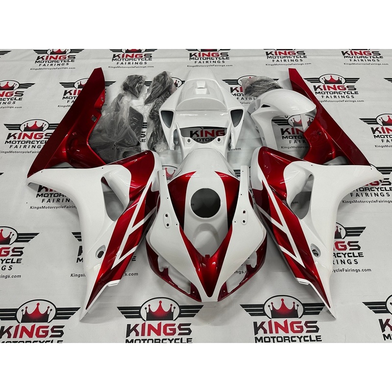 Honda CBR1000RR (2006-2007) White, Candy Apple Red Fairings No Seat Cowl No Bolt Kit No Tank