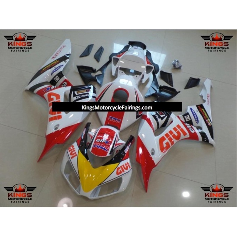 Honda CBR1000RR (2006-2007) White & Red GIVI Fairings No Seat Cowl No Bolt Kit No Tank