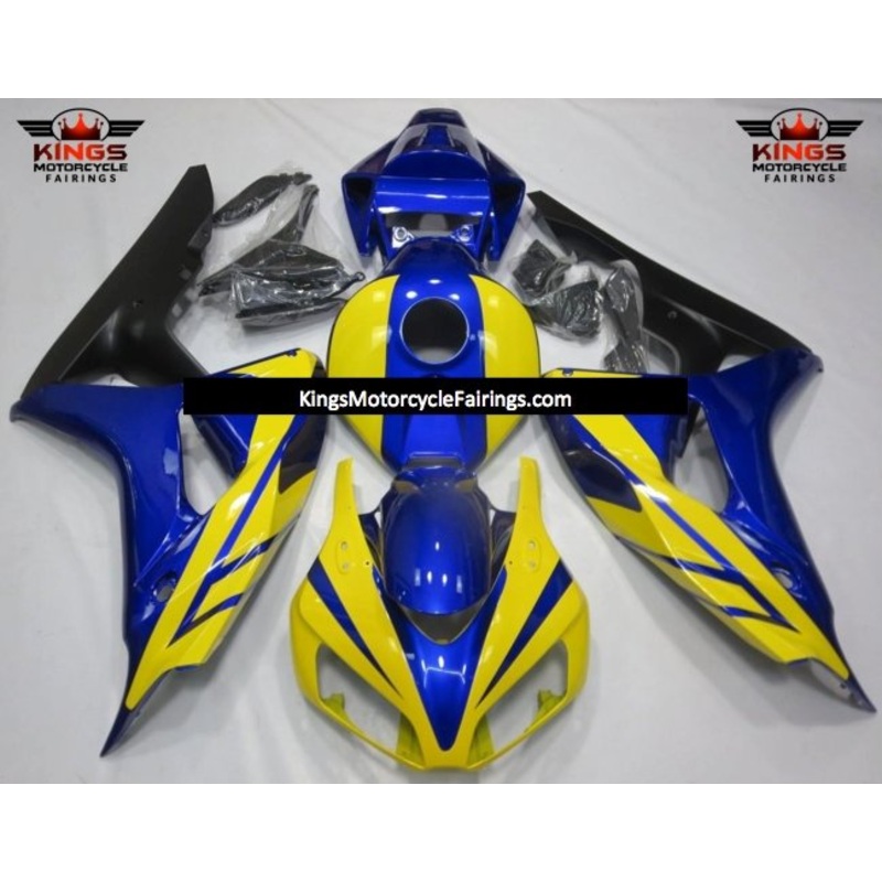 Honda CBR1000RR (2006-2007) Yellow, Blue & Matte Black Fairings No Seat Cowl No Bolt Kit No Tank