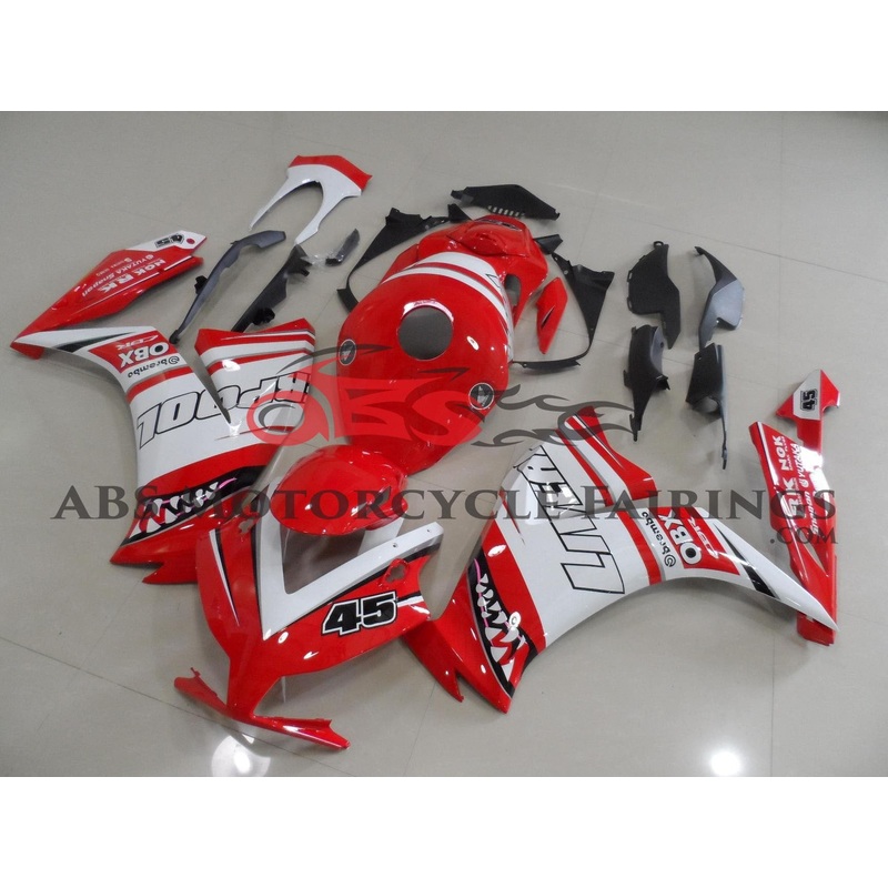 Honda CBR1000RR (2012-2016) Red & White Liverpool Fairings No Seat Cowl No Bolt Kit No Tank