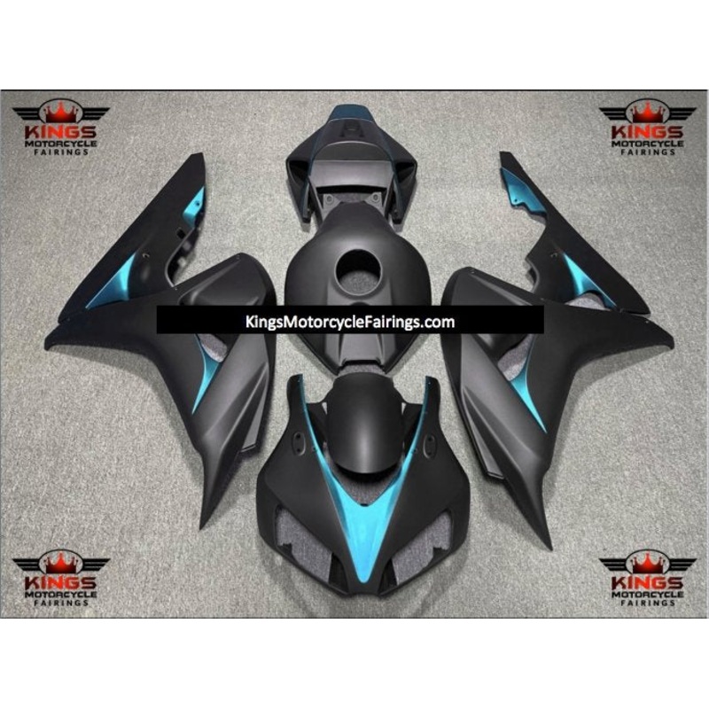 Honda CBR1000RR (2006-2007) Matte Black & Light Blue Fairings No Seat Cowl No Bolt Kit No Tank