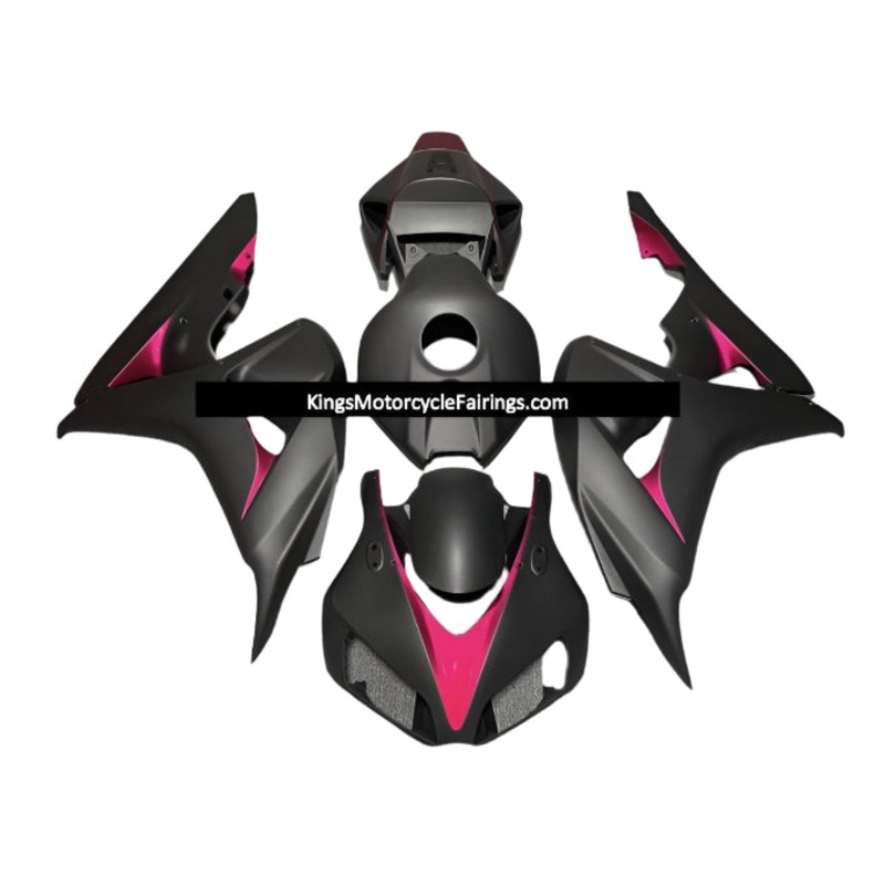 Honda CBR1000RR (2006-2007) Matte Black, Pink Fairings No Seat Cowl No Bolt Kit No Tank