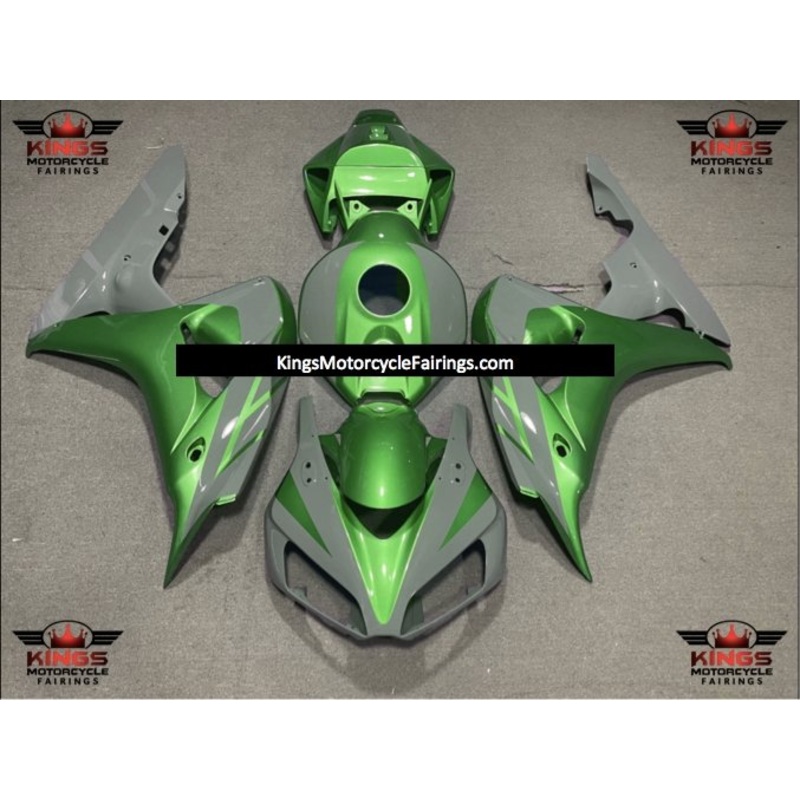 Honda CBR1000RR (2006-2007) Nardo Grey & Green Fairings No Seat Cowl No Bolt Kit No Tank