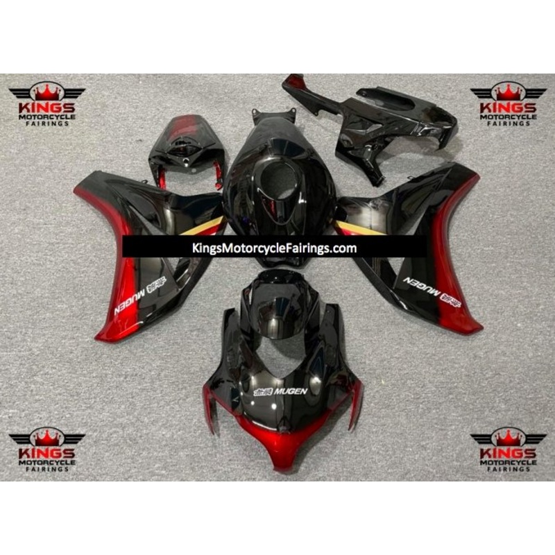 Honda CBR1000RR (2008-2011) Black, Red, White & Yellow Mugen Fairings No Seat Cowl No Bolt Kit No Tank
