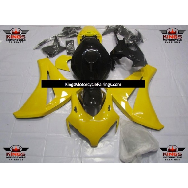 Honda CBR1000RR (2008-2011) Black & Yellow Fairings No Seat Cowl No Bolt Kit No Tank