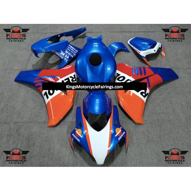 Honda CBR1000RR (2008-2011) Blue Repsol Fairings No Seat Cowl No Bolt Kit No Tank