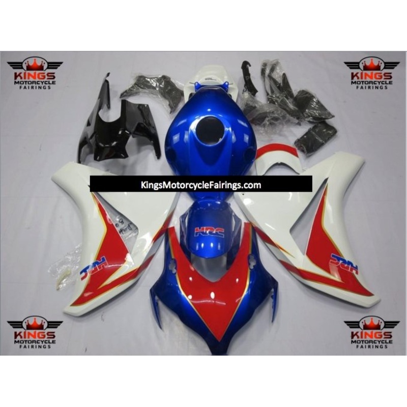 Honda CBR1000RR (2008-2011) Blue, White & Red HRC Fairings No Seat Cowl No Bolt Kit No Tank