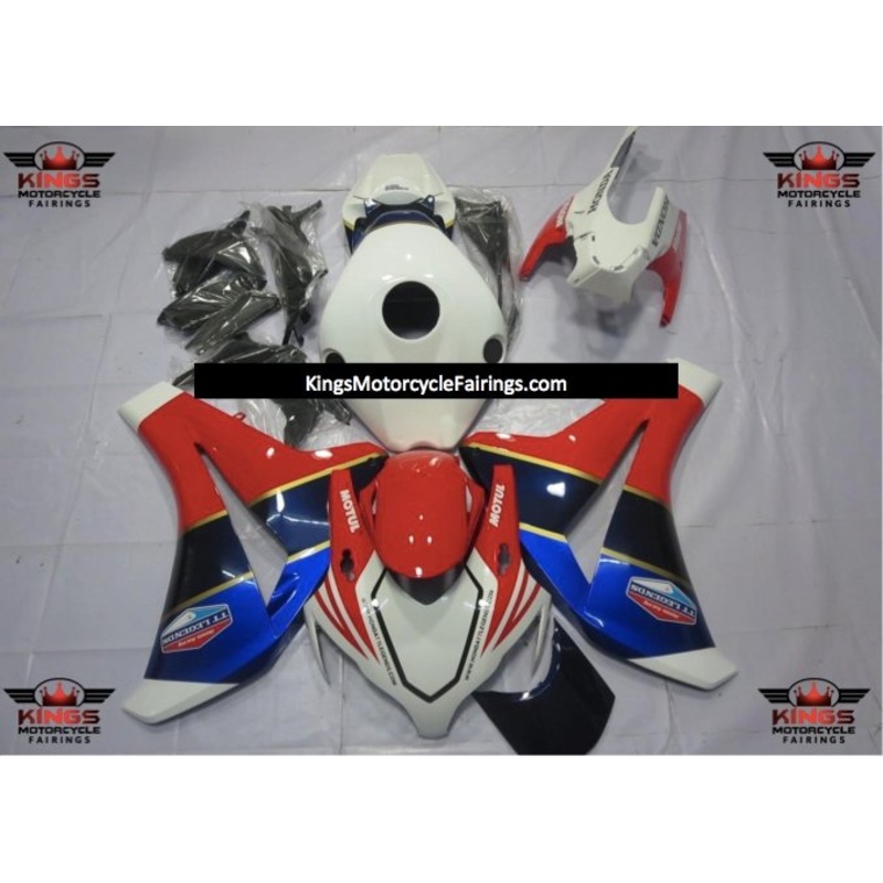 Honda CBR1000RR (2008-2011) Blue, White & Red TT Legends Fairings No Seat Cowl No Bolt Kit No Tank