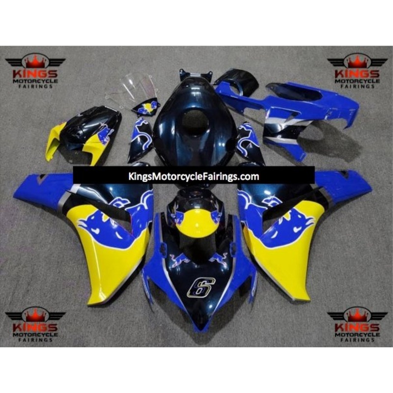 Honda CBR1000RR (2008-2011) Blue & Yellow Bull Fairings No Seat Cowl No Bolt Kit No Tank